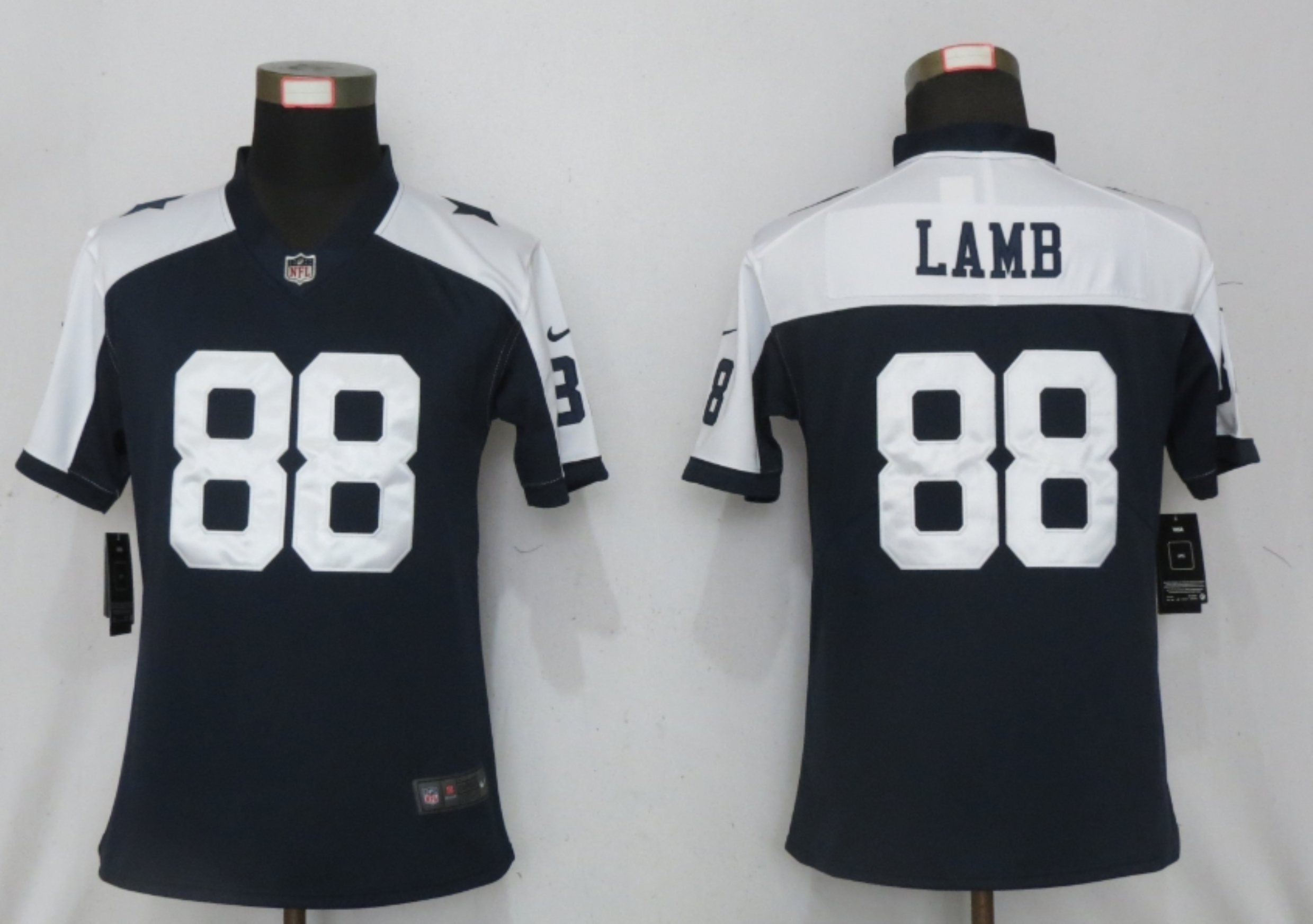 Women Nike Dallas cowboys #88 Lamb Blue Thanksgiving Elite Playe->new england patriots->NFL Jersey